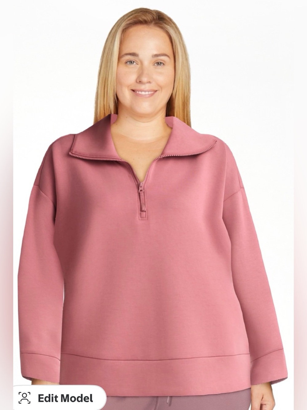 NWOT Avia Rose Mauve Half-Zip Pullover w/ Joggers SET XL